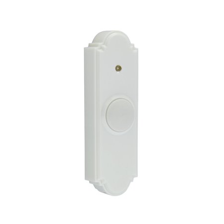 IQ AMERICA WD6104A Wireless Doorbell Pushbutton Replacement Slimline Non-lighted White WD6104A